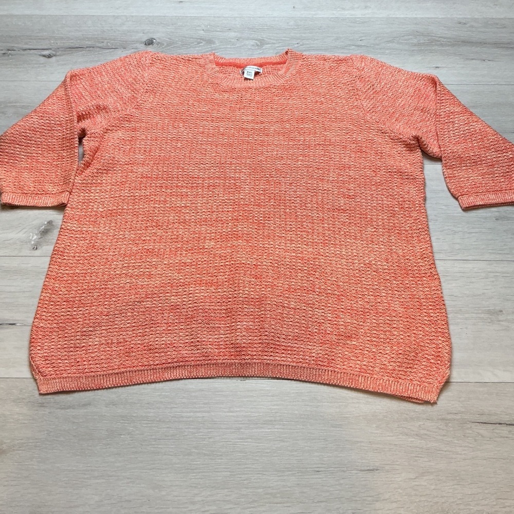 Croft & Barrow 3/4 Sleeve Sweater Women XXL Coral PreLoved